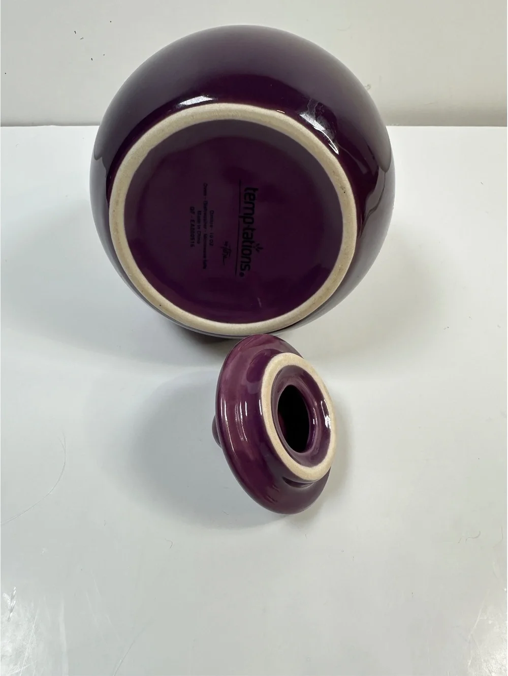 Purple Ombré Temp-Tations by Tara 4 Pc Completer Set Butter Creamer Gravy Sugar